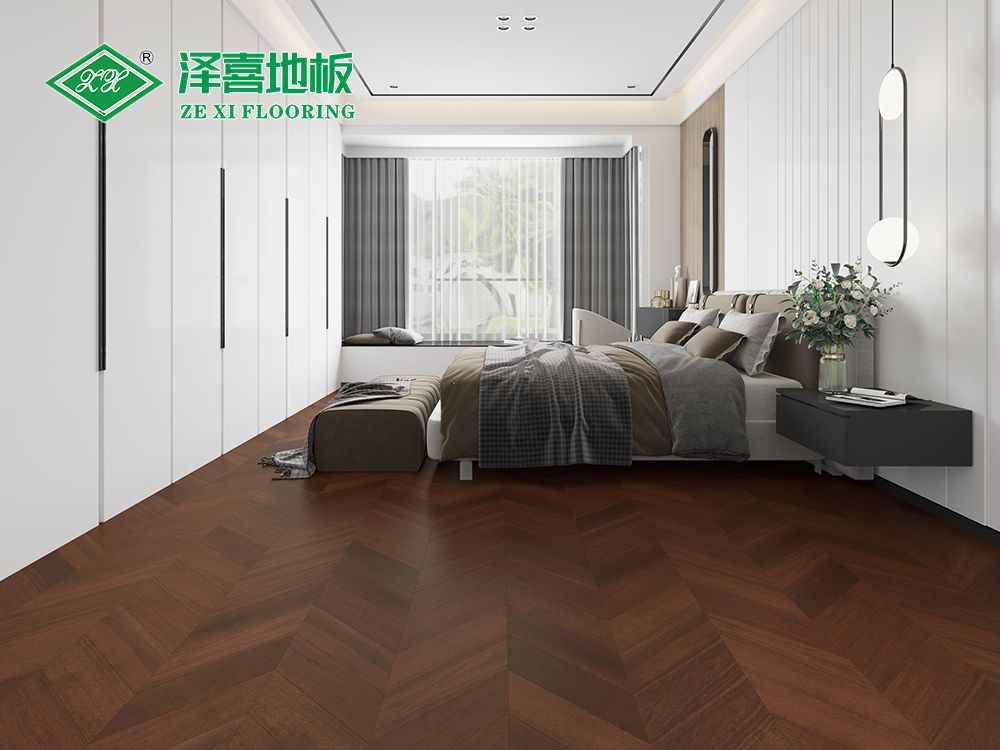 实木复合鱼骨拼（黑胡桃本色全桦芯）AHY3201