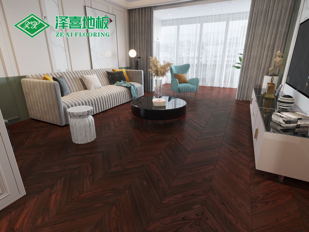 实木复合酸枝鱼骨拼 ZX-YLYG005