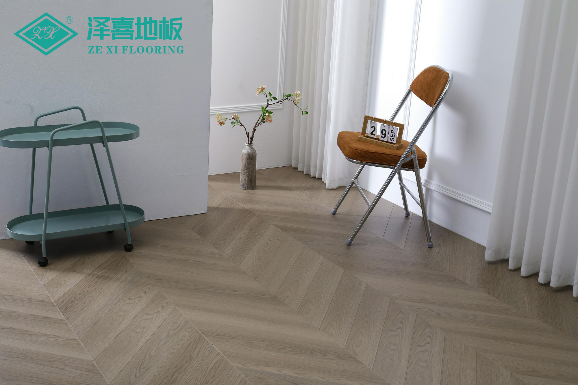 浸渍纸层压实木复合鱼骨拼HGY938（新三层）