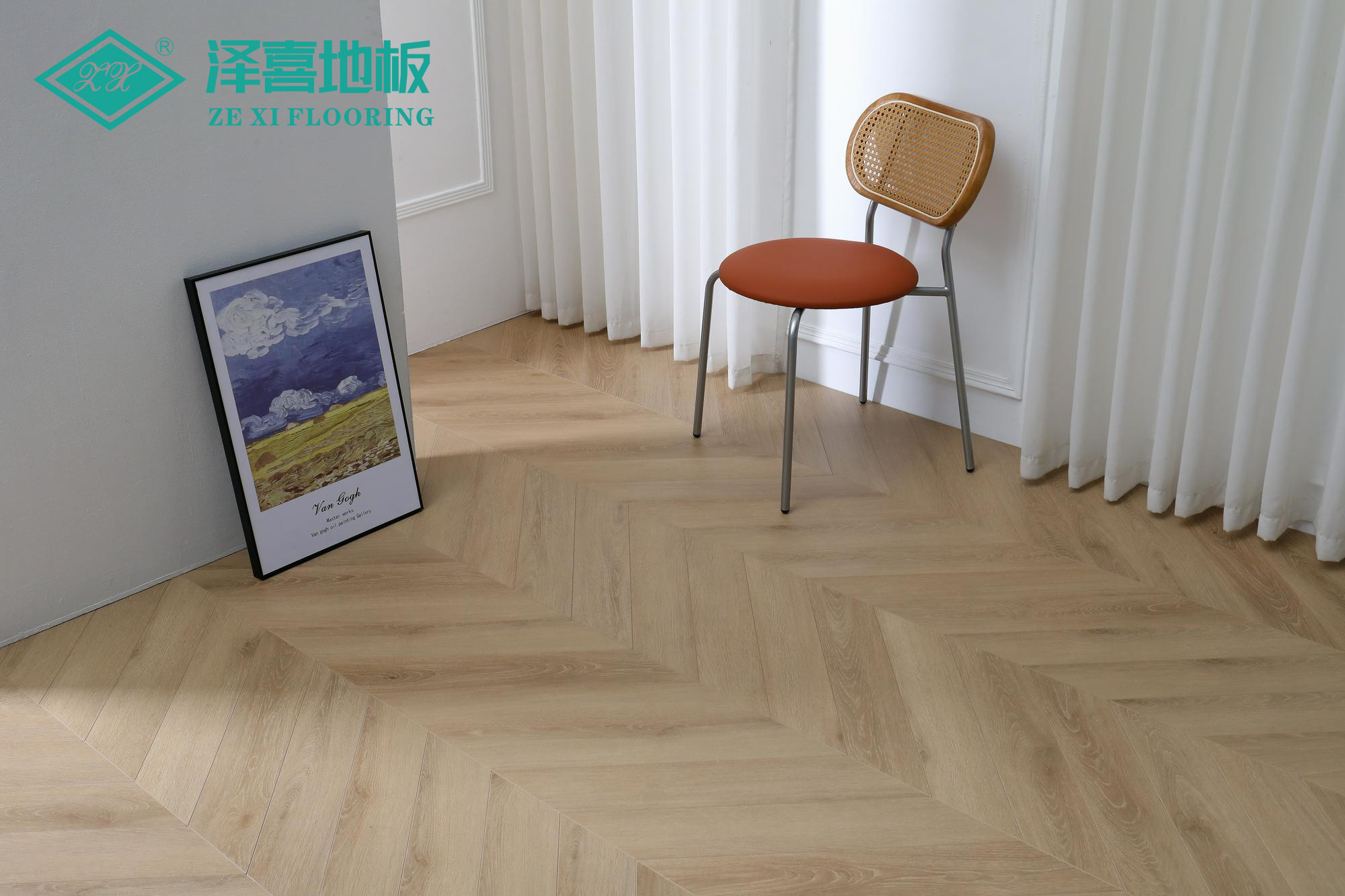 浸渍纸层压实木复合鱼骨拼HGY933（新三层）